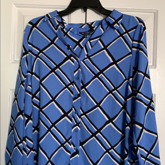 Kaari Blue pleated blouse - Picture 3 of 7